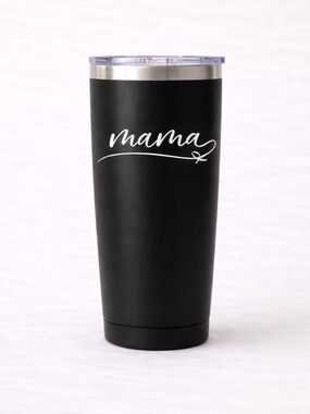 Mama Script Tumbler 20oz Minimalist Mom Cup Aesthetic Coffee Tumbler Gift